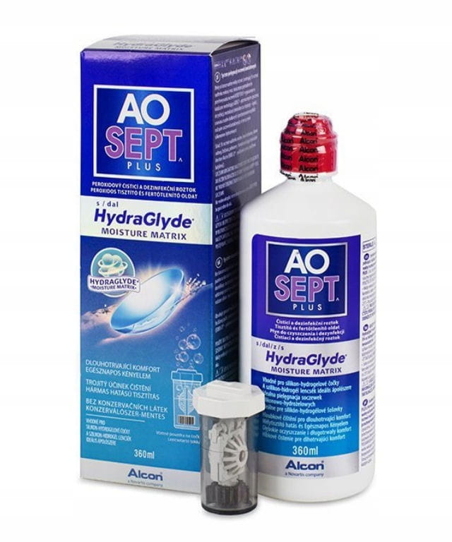 Płyn oksydacyjny do soczewek  Alcon  AOSEPT Plus 360 ml + pojemniczek